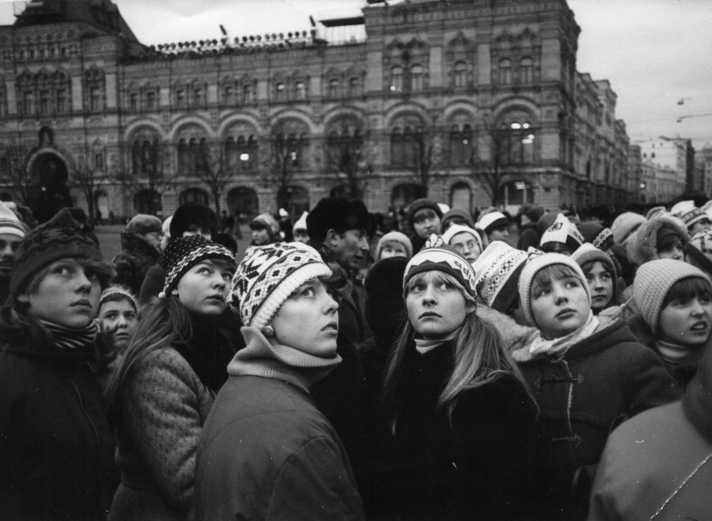 Tartu Lastekoori Kurekell lauljad Punasel väljakul. Moskva, 1984. Foto Rein Urbel.