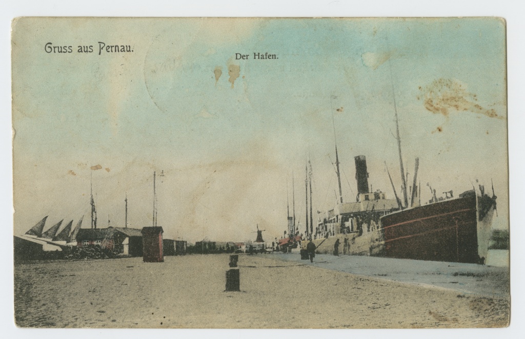 postkaart  Pärnu sadam