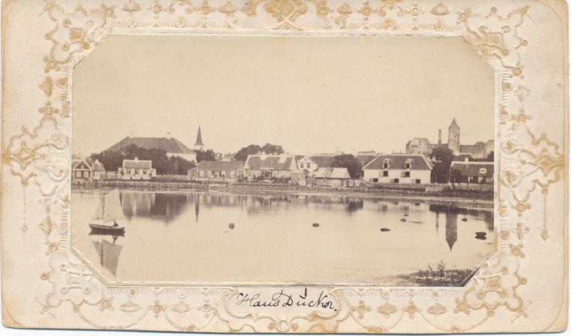 Foto. Vaade Väikese Viigi äärsele Vaiksele Kaldale Haapsalus.. Foto ca 1870.