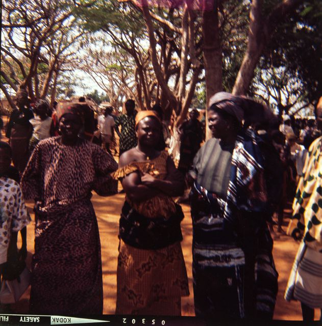 Three women in the park; figure