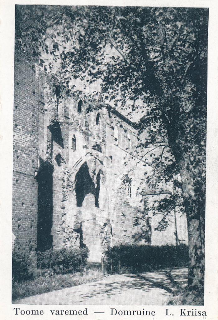 Tartu linnavaade. Toomkiriku varemed. 1941.a.