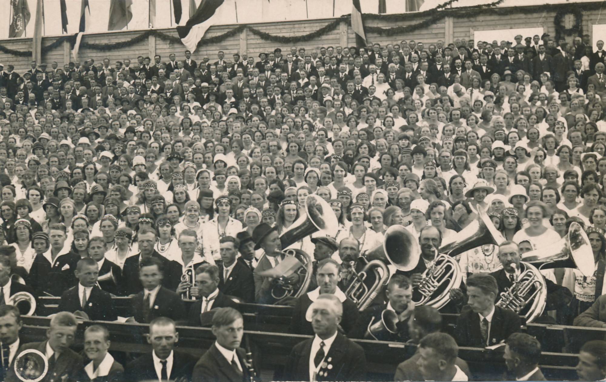 Tartumaa III laulupidu. Tartu, 1930. Foto K. Kalamees.