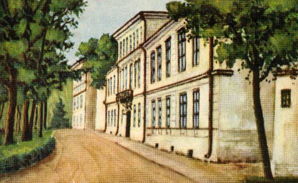 Kliinikud Toomemäel, esiplaanil suur kliinik.  Tartu, 1925-1935.