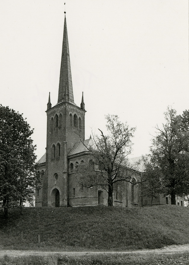 Rõngu Miikaeli kirik, vaade läänest. Arhitekt Rudolf von Engelhardt (rekonstruktsioon)