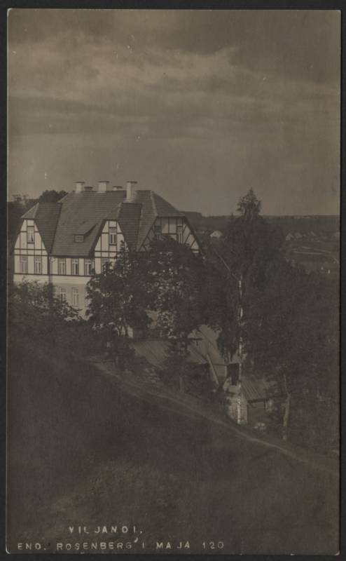fotopostkaart, Viljandi, G. Rosenbergi maja (Pikk tn 33) I Kirsimäelt, u 1915, foto J. Riet