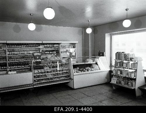 Internal view of Jõgeva demonstrative sophois store 11.1969.