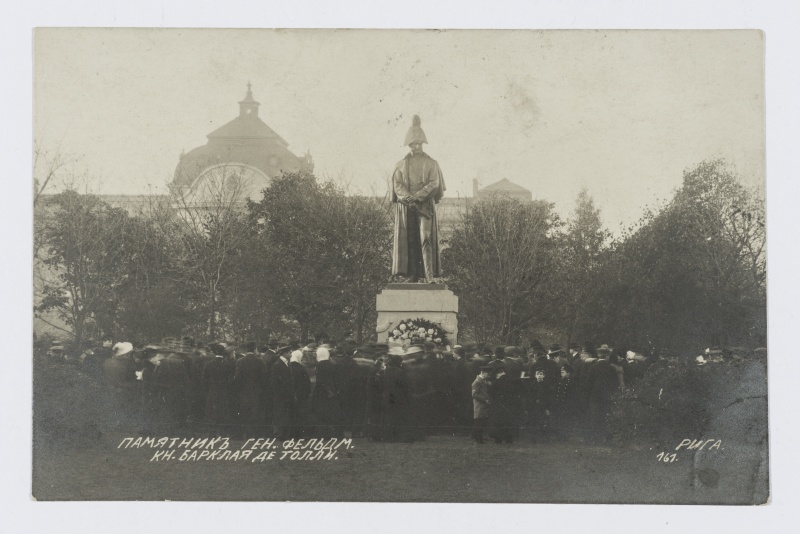 Barclay de Tolly mälestussamba avamine Riias 1913