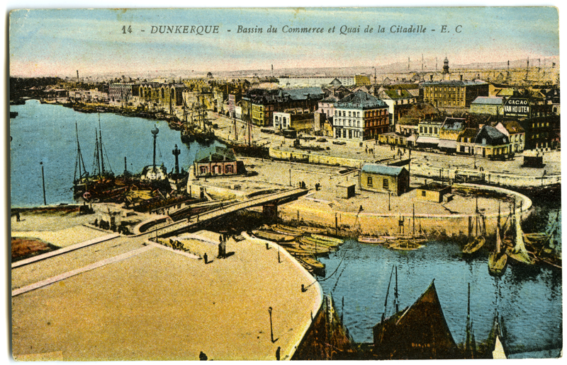 Vaade Dunkerque'i sadama kaubalaevade basseinile ning Tsitadelli kaile
