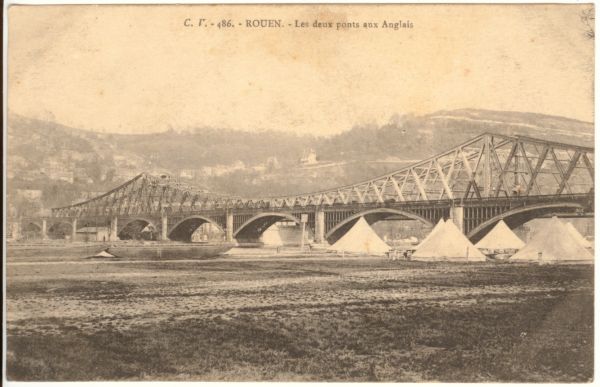 Postkaart. Prantsusmaa. Rouen.
Vaade Rouenis asuvale metall-konstruktsiooniga sillale