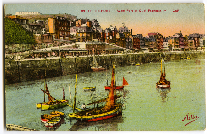 Vaade Le Tréport'i välimisele sadamale ning Francois I kaile