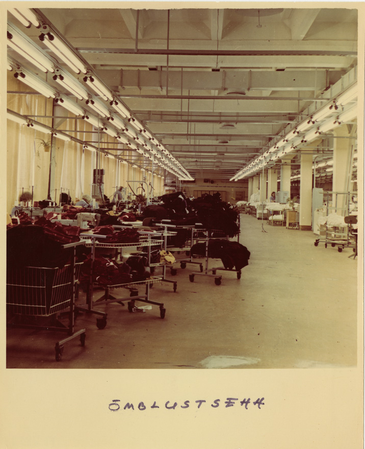 Tartu õmblusvabriku Sangar interjöörivaated, söökla, saali ja tsehhivaated