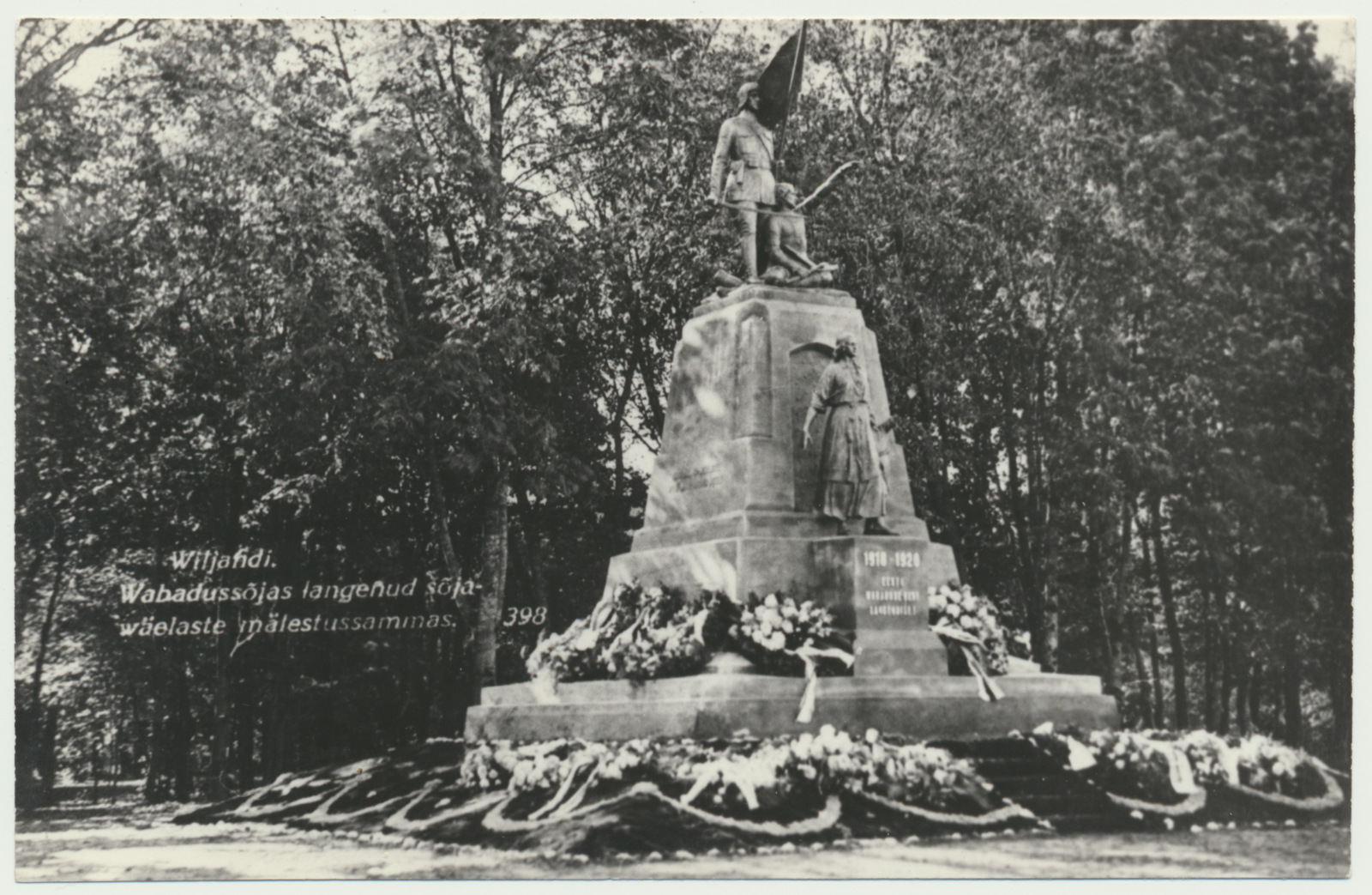 fotokoopia, Viljandi, Vabadussõjas langenute mälestussammas, avamine 1926