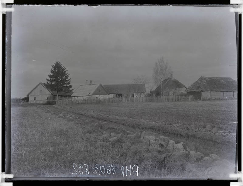 klaasnegatiiv, vaade Lõõla külale, 1920-30-ndad a.