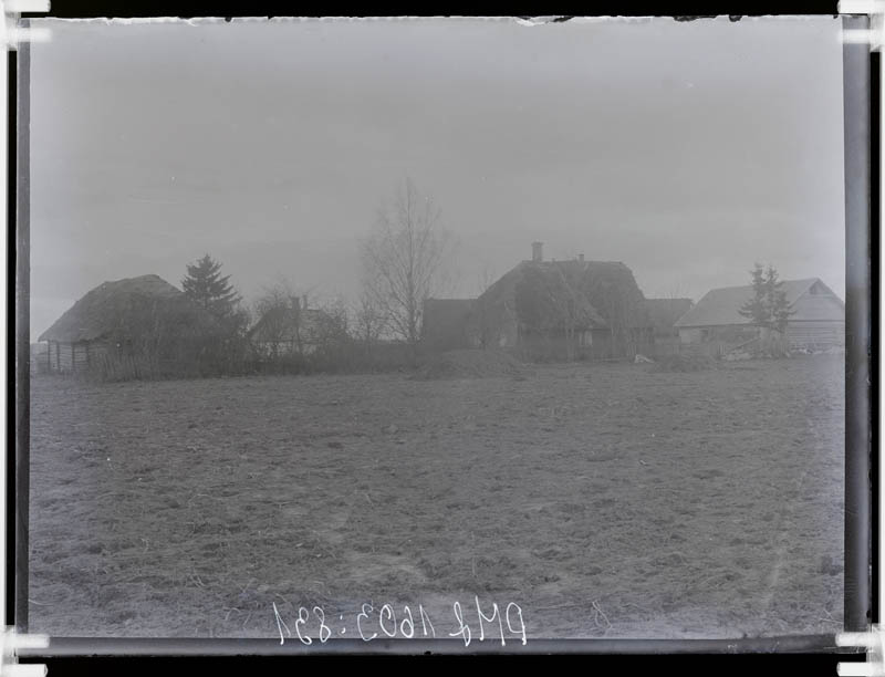klaasnegatiiv, vaade Lõõla külale, 1920-30-ndad a.