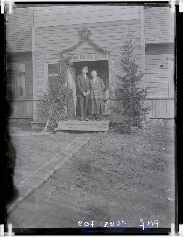 klaasnegatiiv, Johannes ja Anete Tohvelmani pulmad 1924.a.