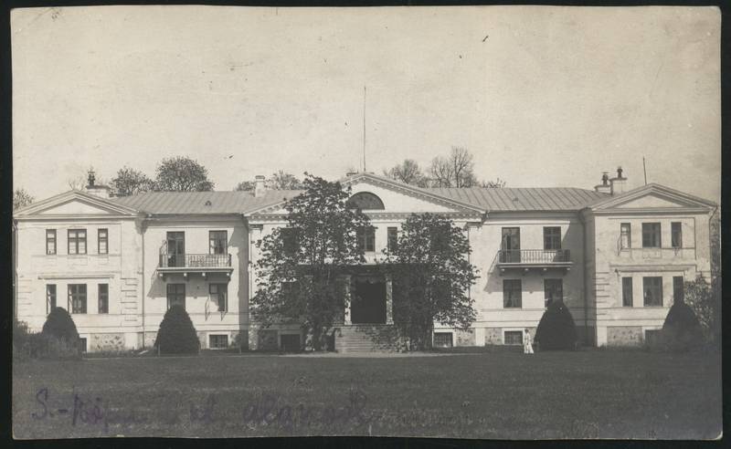fotopostkaart, Kõpu khk, Kõpu mõis, peahoone, kool, u 1922