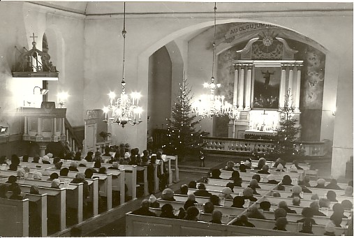 foto, Paide Püha Risti kiriku sisevaade 1984.a.