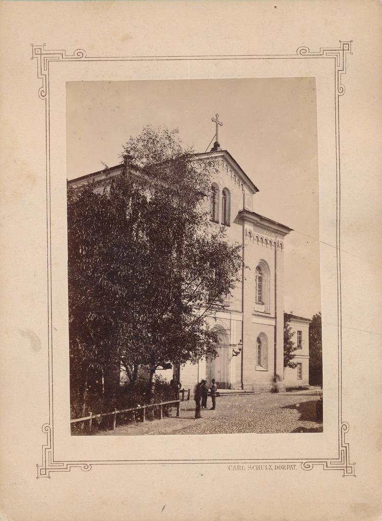 Tartu linnavaade. Ülikooli kirik (Jakobi t). u 1880