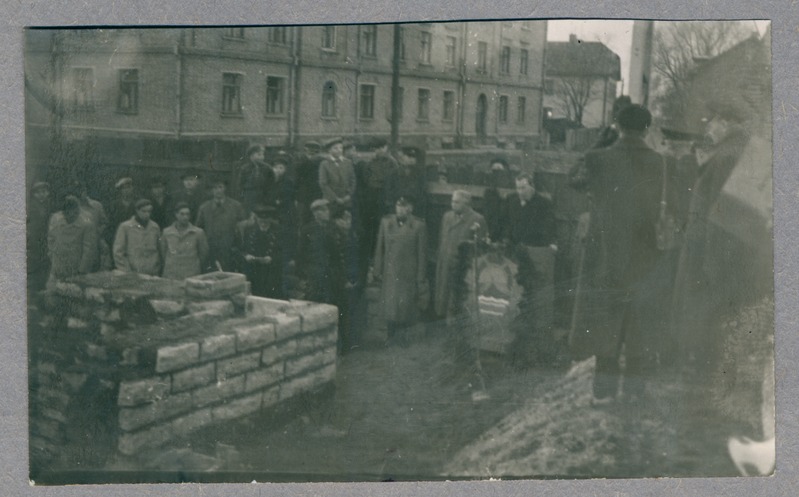 Tallinna TÜ hoone nurgakivi panek, 1958.a.