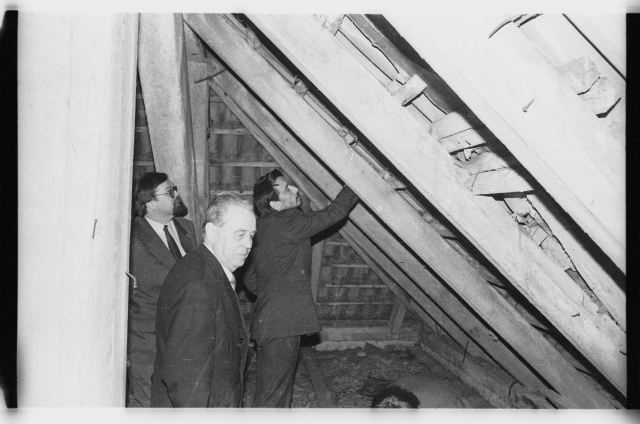 Kultuuritegelaste visiit Rakveresse; Rakvere Teatri pööning enne remonti