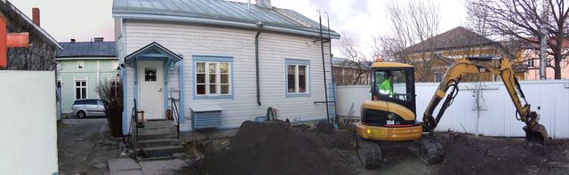 Western part of the research area in Itäkatu 8 yard.