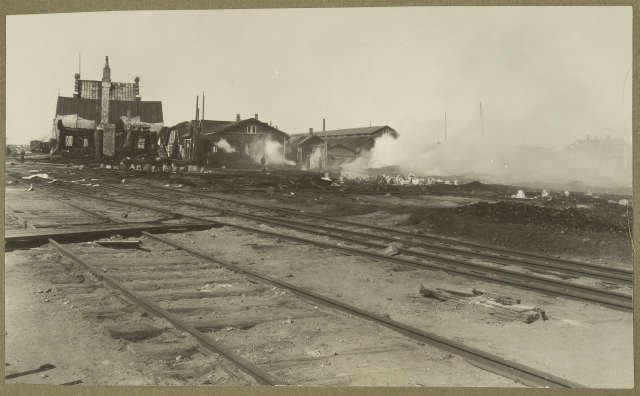Fire at Rauma Harbour