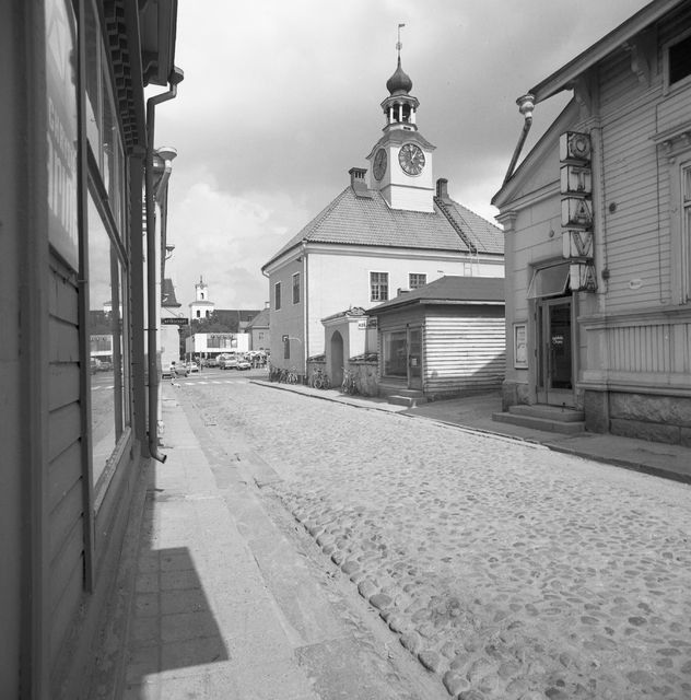 An old raathroom in the street view; current city museum