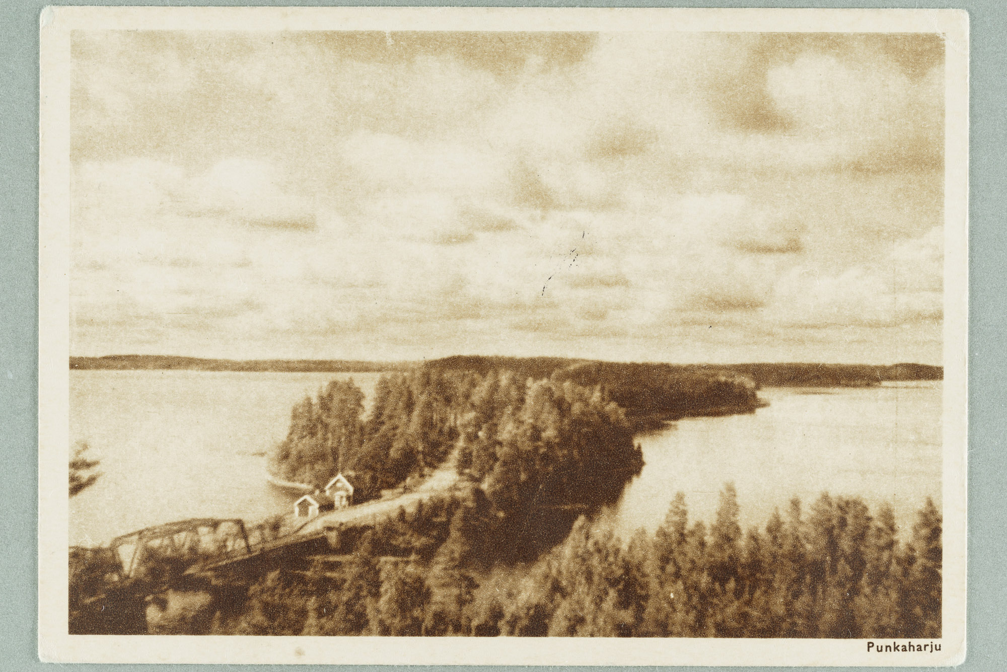 Air picture on Punkaharju towards the windmill