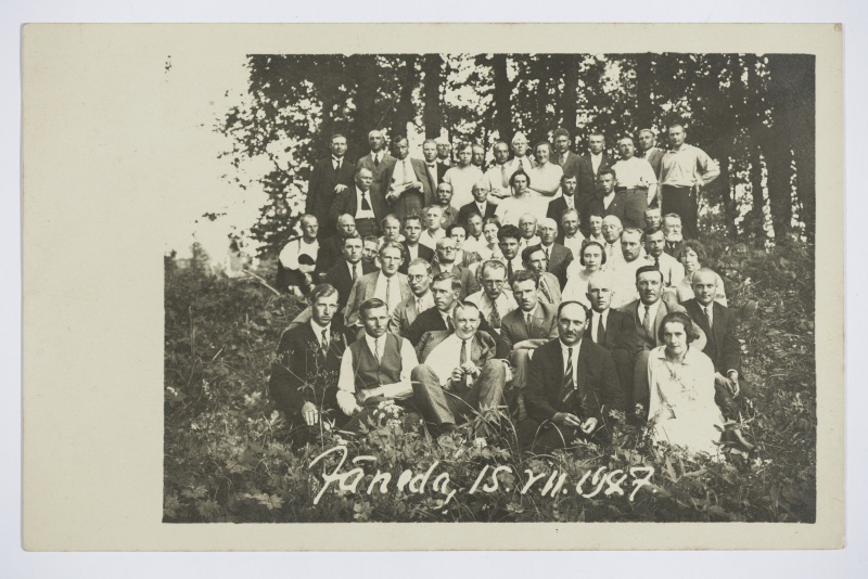 Grupp kursuslasi Jänedal 15.07.1927