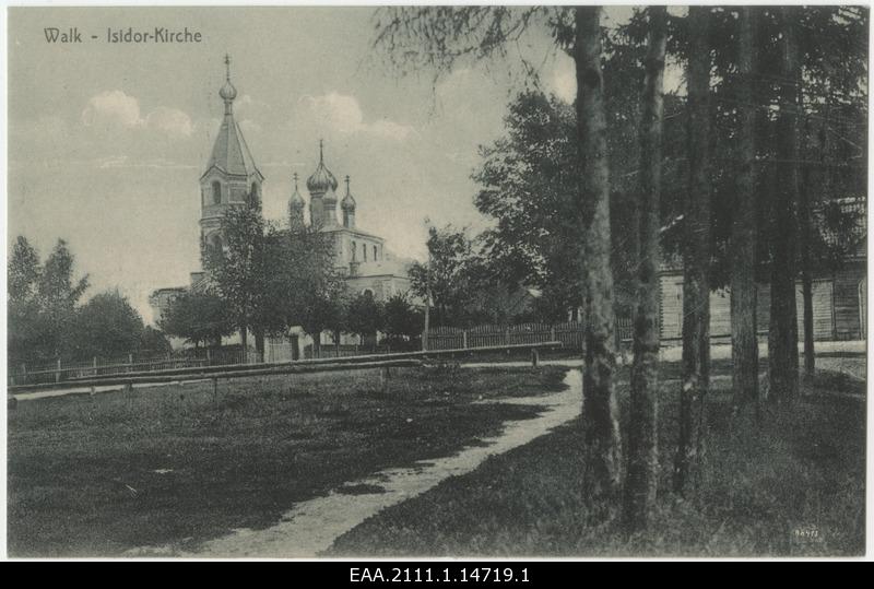 Valga Isidori church, postcard