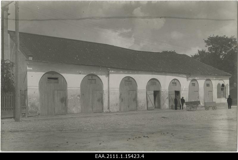 Former meat market cellars in Tartu, where the Bank of Riga was built in its place