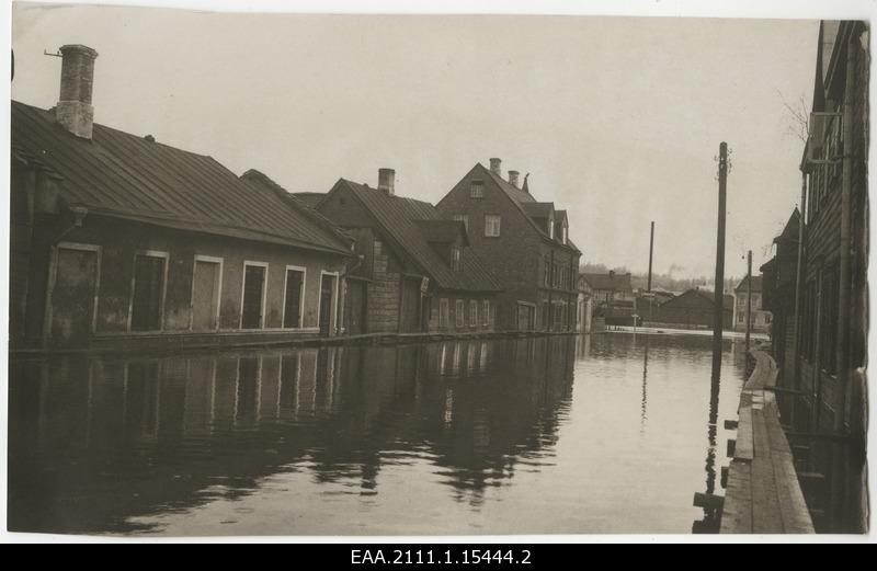 View of the Liiva Street in Tartu during the Great Water