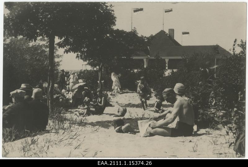 People on the beach of Pärnu