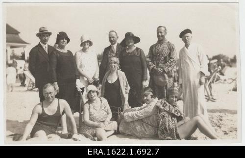 Company on the beach of Pärnu.