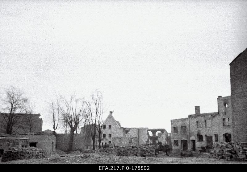 Ruins of residential buildings on Pärnu highway.