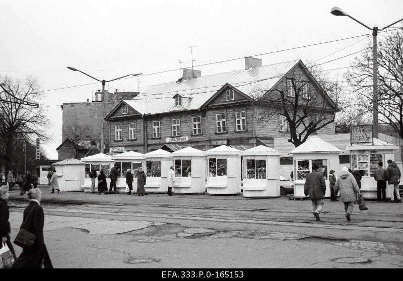 Salespavilions at the Baltic Station.