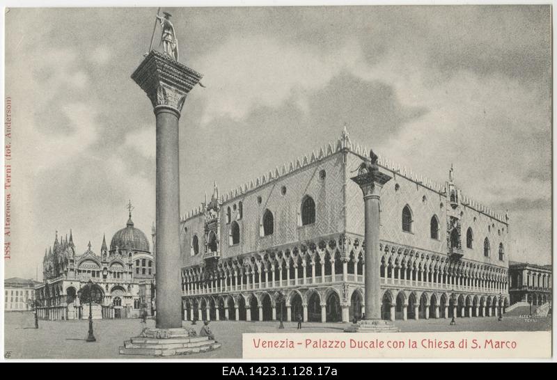 View of the Dodge Palace on St. Mark Square, photo postcard