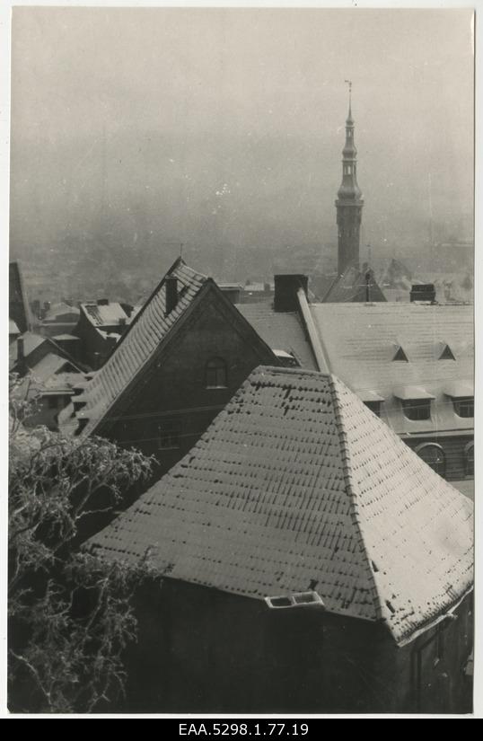 View from Toompea to the Old Town of Tallinn, in front of the Pika foot gate tower