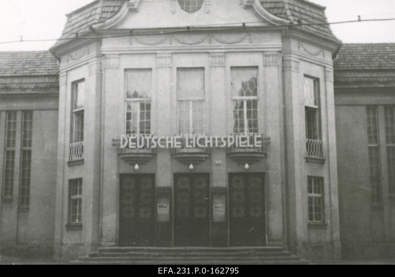 German occupation in Estonia. Cinema “Deutsche Lichtspiele” on the garden street.