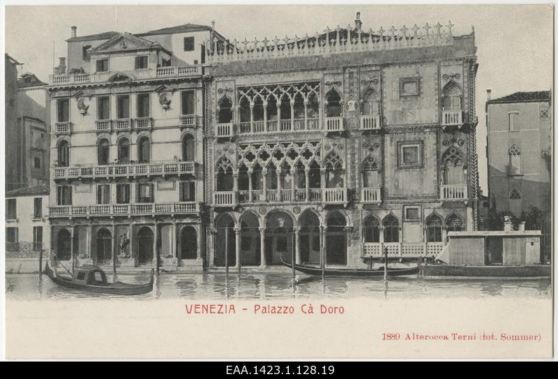 View Ca d'Oro Palace in Venice, photo postcard