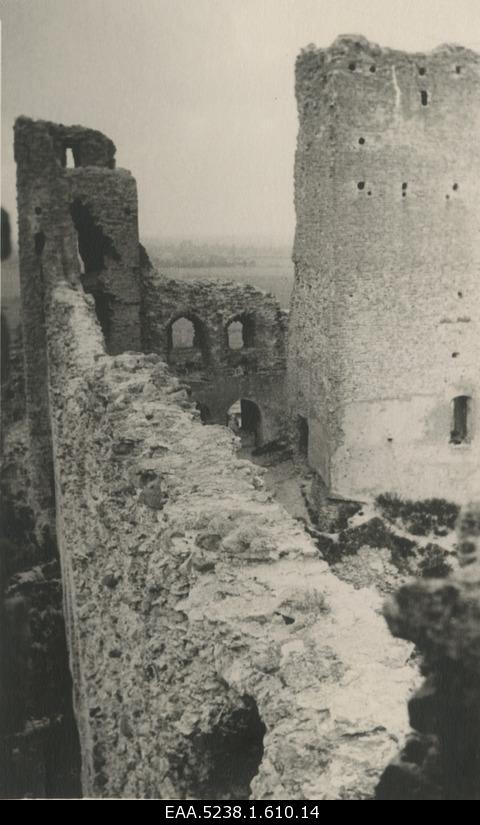 View of the Rakvere Order Tower to the western wing and corner tower