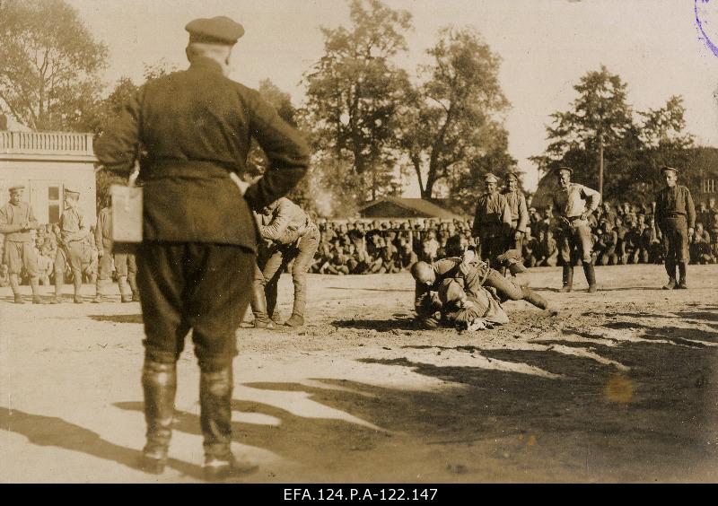 Landscape Competition in Russian 184. Warsaw Footway sports games in Riga, summer 1917.
