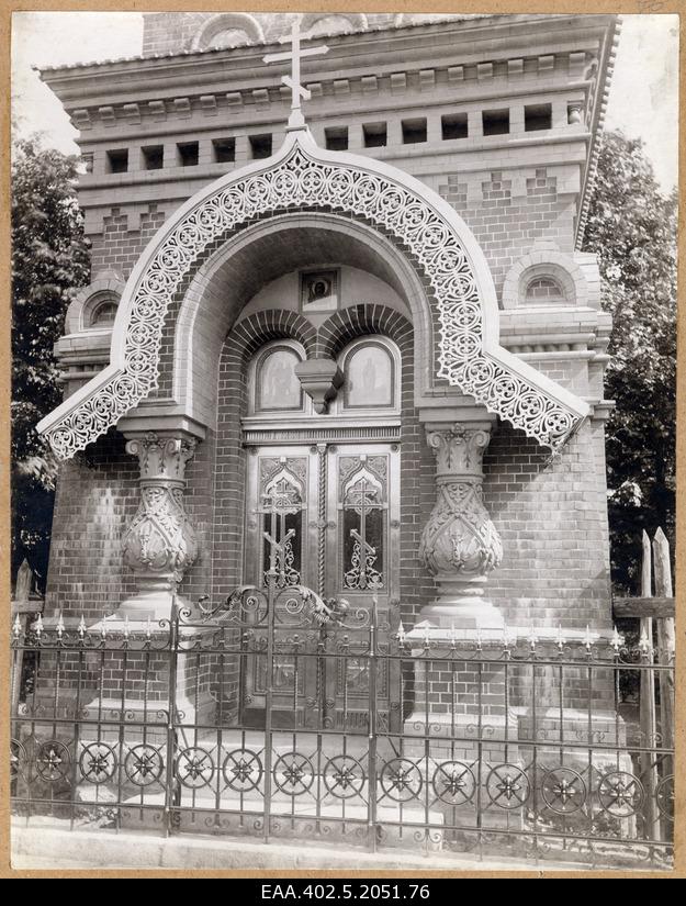 Nearest view of the Mausoleum of the Mausoleum of the Mausoleum of the Men’s Family on Kalmistu Street in Tartu