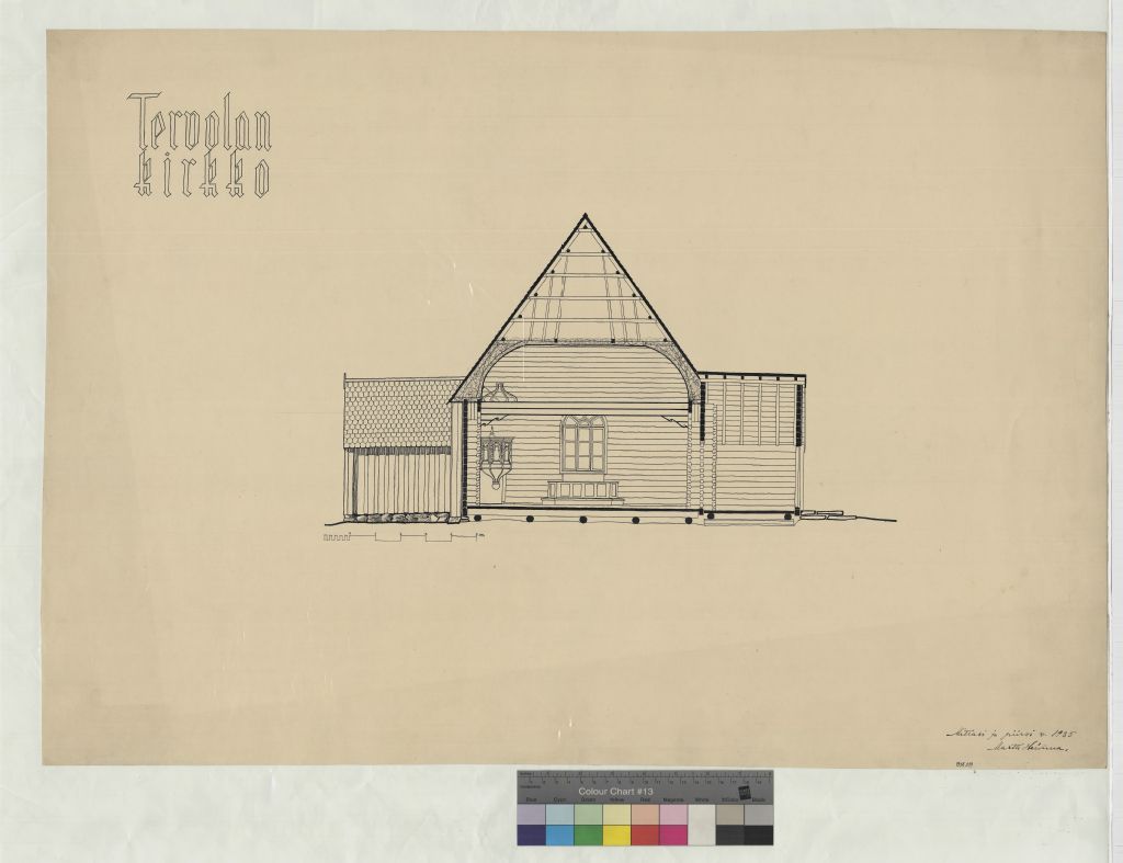 The Old Church of Tervola, measurement drawing