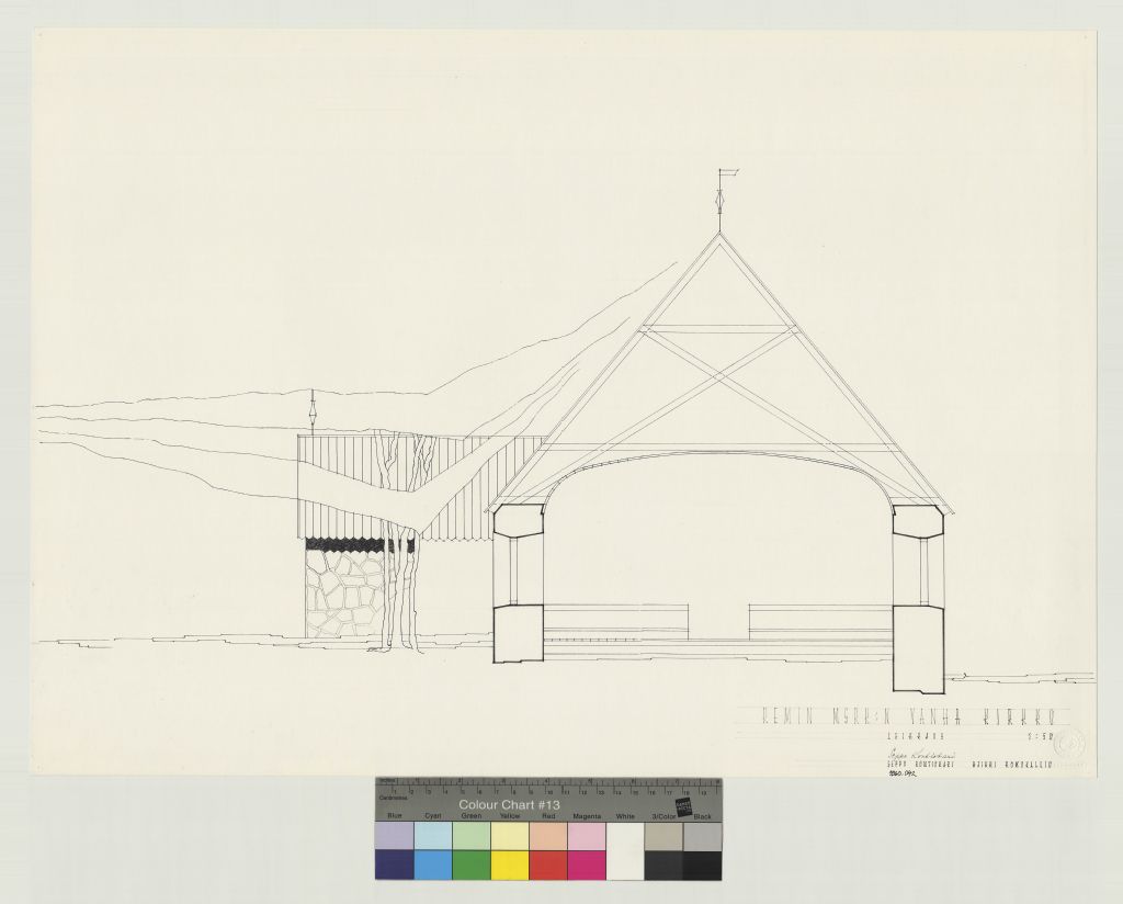 The old church of Keminmaa, measurement drawing