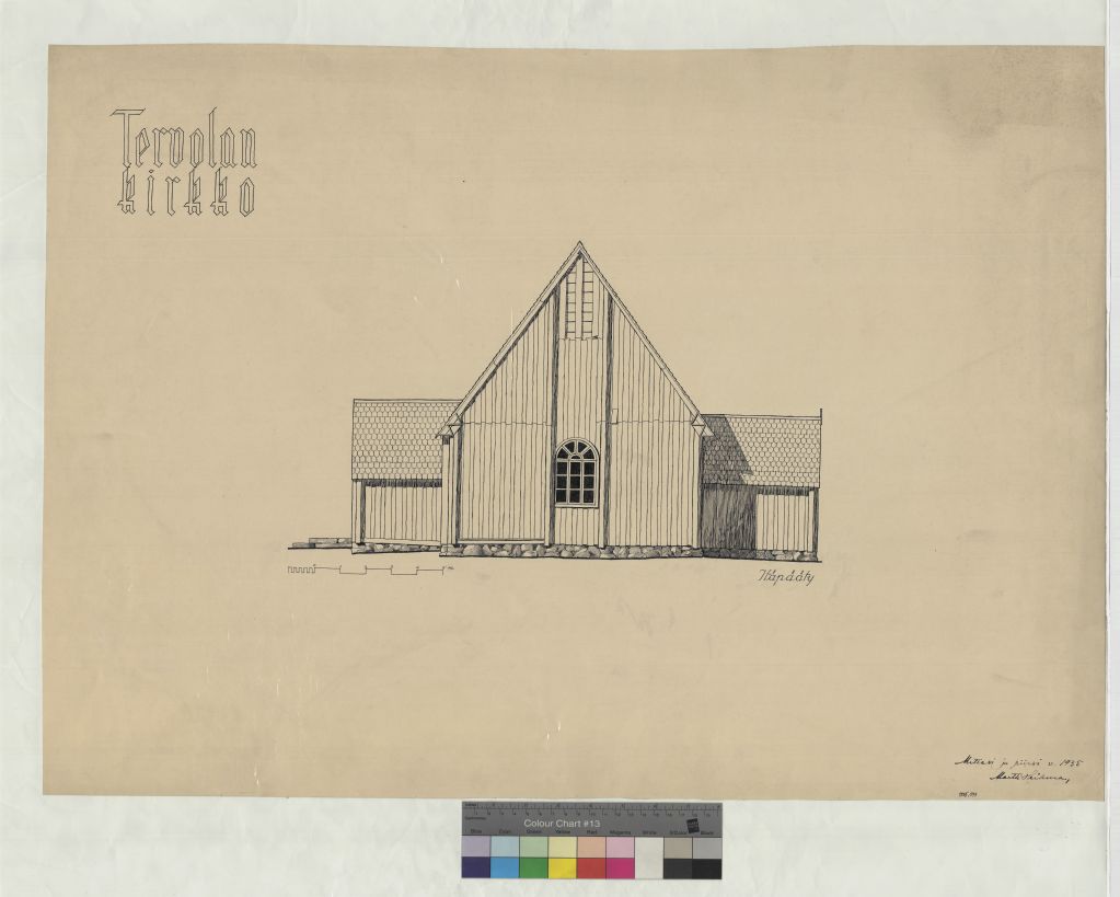 The Old Church of Tervola, measurement drawing