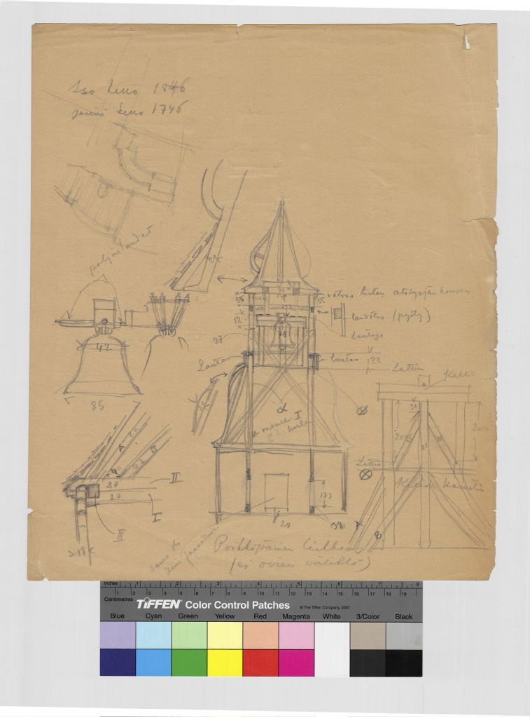 Church of the Bay of Horse, measurement drawing, draft