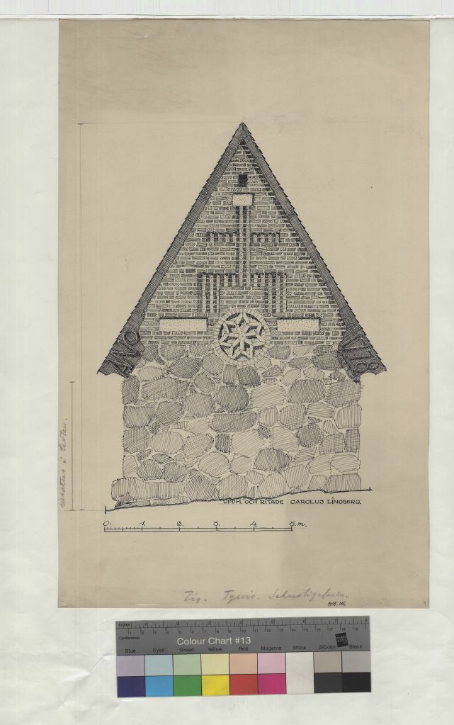 Church of Holy Olav, Tyrv, measurement drawing