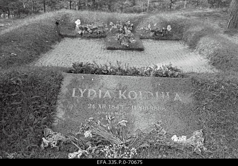 Lydia Koidula tomb on the Forest Hall.