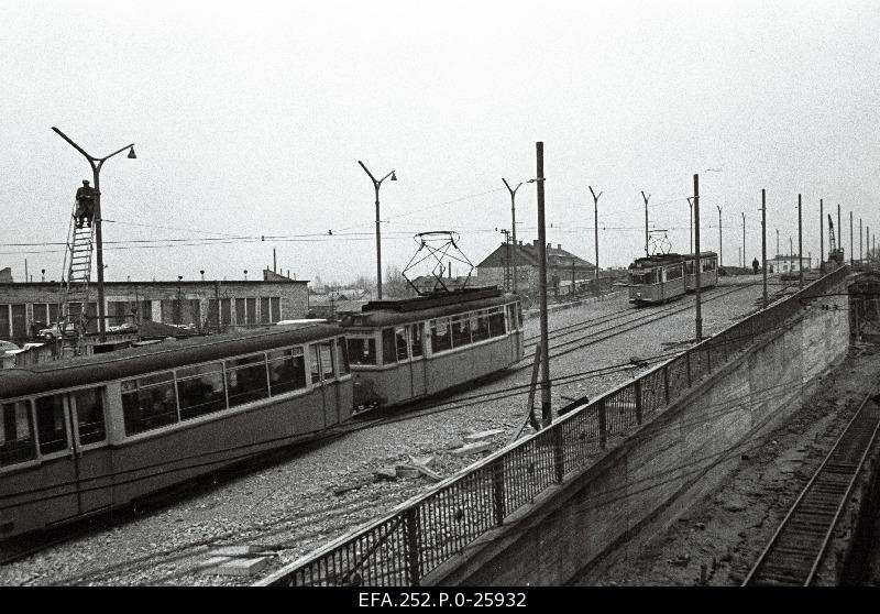 Trammiling over the viaduct of Pärnu highway.